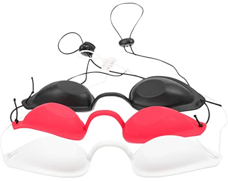 FRCOLOR 3pièces Lunettes De Protection Occultantes Lunettes De Sécurité Pour Soins De Peau Appareil De Lumière Optique