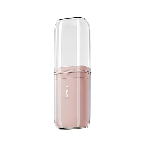 MIEJMJIA - Reise Wasser Becher Set,Zahnbürste Etuis(Rosa / 3 Tassen) | Zahnbürstenhalter für Zahnbürsten und Zahnpasta,Zahnputzbecher, Geeignet für Camping Reisen, Geschäftsreisen
