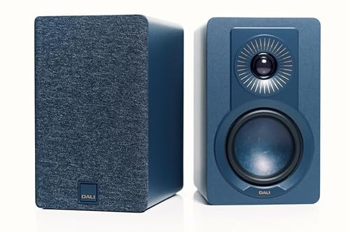 DALI KUPID Premium Compact Passive HiFi Bookshelf Speakers, 2-Way Design with 4.5 in. Woofer and 1 in. Tweeter, Including Wall Mount (Pair) – Chilly Blue