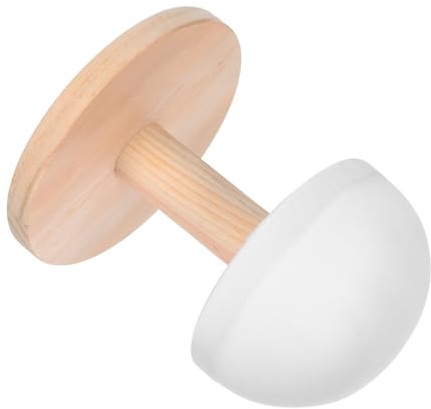 DOITOOL Planche à Repasser Rembourrée Bois avec Base Ronde Stable Tabouret Compact pour Soutien-gorge Chapeaux et Manches Courbes Accessoire Polyvalent pour Repassage à Table