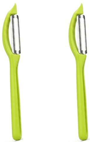 Éplucheur Légumes Lot de 2 - Lame Dentelée Extra Tranchante