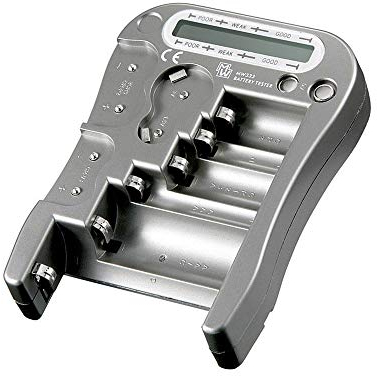 Goobay 78325 LCD Tester Batterie, Grigio