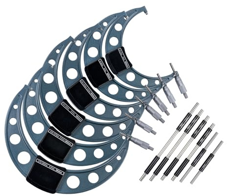 Bügelmessschrauben Satz einfache Ausführung, 150-300 mm, (6 Stk.), 0,01 mm | 0,01 mm, 6-teiliger Satz, Holzetui