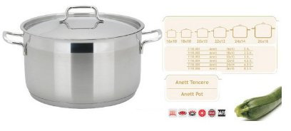 Casserole à induction en acier inoxydable 18/10–couvercle en acier inoxydable marmite braisière 24 x 19