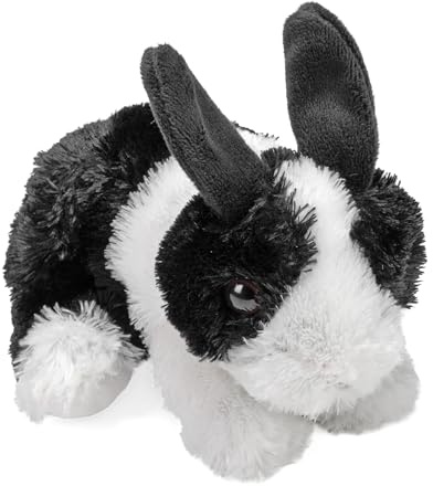 Wild Republic 16234 Hug'ems Plüschtier, Kuscheltier, Kaninchen 18cm, Niederländischer Hasen