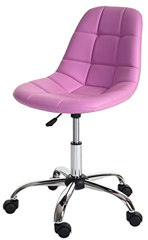 Mendler Drehstuhl HWC-A60, Schalensitz Kunstleder - rosa