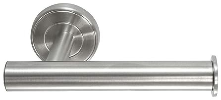 Ambiente Badserie Toilettenpapierhalter, Ersatzrollenhalter, Ersatzpapierrollenhalter 2in1 aus robustem Edelstahl matt - zur Wandmontage