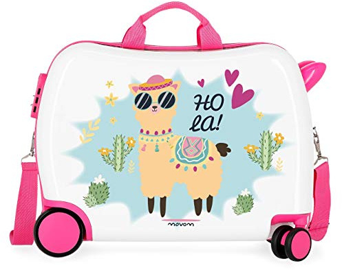 Movom Happy Time Kinder-Koffer Mehrfarbig 50x38x20 cms Hartschalen ABS Kombinationsschloss 34L 2,1Kgs 4 Räder Handgepäck