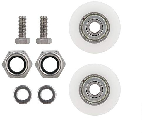 Replacement Kit for Door Wheels, Greenhouse Door Casters, Replacement Kit of 30 mm Diameter Greenhouse Door Casters for Sliding Doors