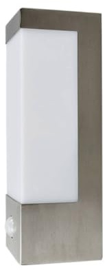Lindby Edelstahl Wandlampe aussen mit Bewegungsmelder, Wandleuchte außen spritzwassergeschützt IP44 1x 6,5W LED Außenleuchte