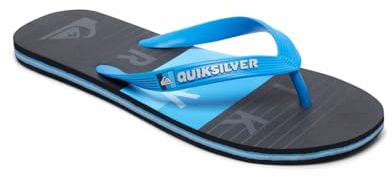 Quiksilver Herren Molokai Word Block - Infradito da uomo Infradito, Blu Nero Blu, 41 EU
