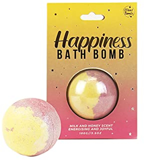 Gift Republic Happiness Mood Boosting Bath Bomb Milk and Honey Scented Pampering Bath Fizzie Energizing Gift Idea