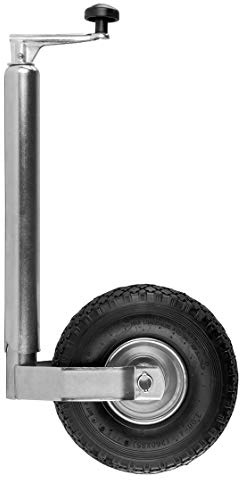 Stützrad | luftbereift | Rad: 260 x 85 mm | 195 mm Spindelhub | 150 kg Stützlast | Anhänger | PKW | Ersatzteile | Rad | Vollgummi | Anhängerrad | Stütze