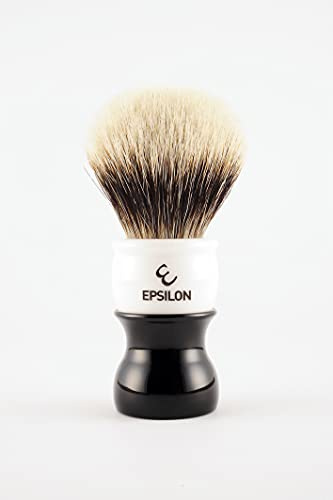 Pennello Rasoio Tasso Due Fasce Epsilon Bianco & Nero 55/26mm