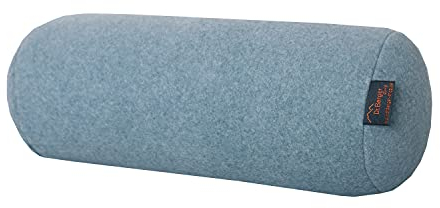 Dr. Berger – Nackenrolle ca. 40x16cm mit Kugelfaserfüllung – besonders weiche Stütze für Nacken und Hals mit pastelltürkis-farbenem Double Fleece Bezug aus 100% Oekotex-zertifizierter Baumwolle