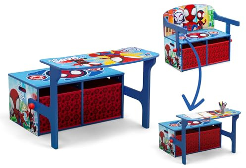 Delta Children Kids Convertible Activity Bench - Greenguard Gold Certified, Marvel Spidey and His Amazing Friends