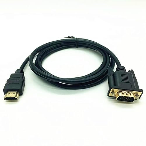 ZHTH 1080P Full HD HDMI a VGA Cable, HDMI macho a VGA macho convertidor adaptador, conversión de señal unidireccional de HDMI equipado PC, portátil a VGA equipado monitor, proyector, TV, 1.8m/5.9ft
