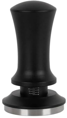 watchget 51 mm Espresso-Kaffee-Stampfer, federbelasteter Stampfer, Edelstahl, Barista, Espresso, Tamper, kalibrierter Espresso, Handstampfer mit Skala, Kaffee, Espresso-Zubehör für 51 mm Siebträger