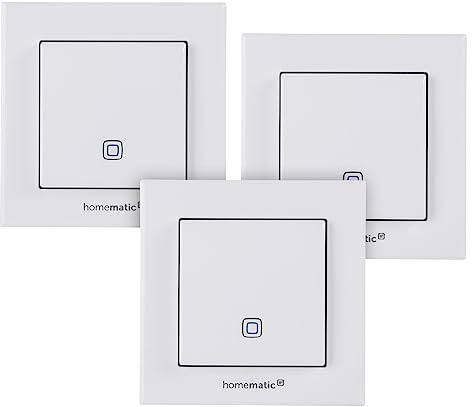 Homematic IP Smart Home 3er-Set Temperatur- und Luftfeuchtigkeitssensor – innen, steuert digital Heizkörper/Fußbodenheizung per App, Alexa, Google Assistant, Temperaturmessung, Energie sparen