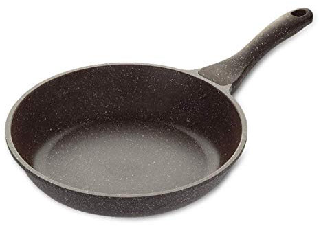 TiStm Nonstick Frying Pan Stone-Derived Ceramic Coating, Skillet Round Stone-Derived Fry Pan with Stainless Handle, for Gas, Electric and Ceramic-26cm Skillet (Size : 20cm)