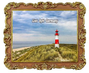 List Sylt Germany Kühlschrankmagnet 3D Reise Souvenir Kühlschrank Dekoration Magnetaufkleber Handwerk Kollektion