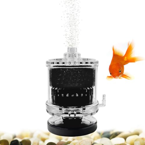 MiOYOOW Tyst skumfilter, akvarium, svampfilter, internt akvariefilter med 2 fysiska och biokemiska filtreringar för battaakvarium