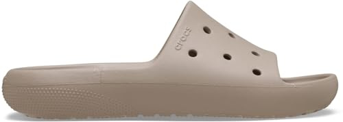 Crocs Unisex Adults Classic Slide v2, Taupe, 8 UK Men/9 UK Women