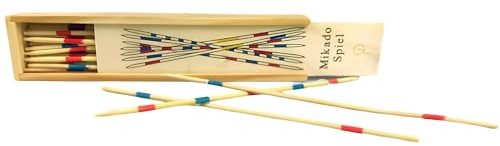 PARENCE.- Klassisches Mikado-Spiel aus Holz - 18cm Stöcke - Traditionelles Brettspiel für Kinder und Erwachsene