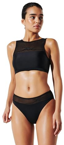 Karl Lagerfeld B.V Dam Karl Signature HIGH Bikini Top, svart, svart, XS