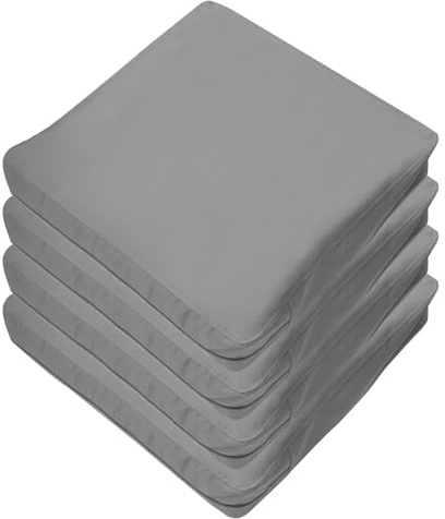 GUIJZSLTRG 4Pcs Waterproof Patio Chair Cushion Covers 24×24in Outdoor Seat Cushion Pad Replacement Patio Cushions Couch Slipcovers Chair Seat Cover with Zipper Closure for Patio Garden Floor Seating