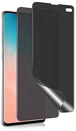 Arrivly 2 Pack Anti-Spähen Panzerfolie für Samsung Galaxy S10+ Blickschutzfolie Privacy Screen Protector [Anti-Spy] TPU Film Blickschutz Folie Kratzfest Sichtschutzfolie [Kein Glas] (Galaxy S10+)