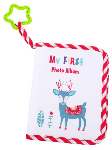GARVALON Fotoalbum Für Junge Mädchen Und Junge Mädchen Rotes Erinnerungsalbum Mit Weichem Stoffbezug Als Babygeschenk Aufbewahrung Von Fotos Und Dokumenten Geburtstags Andenkenalbum