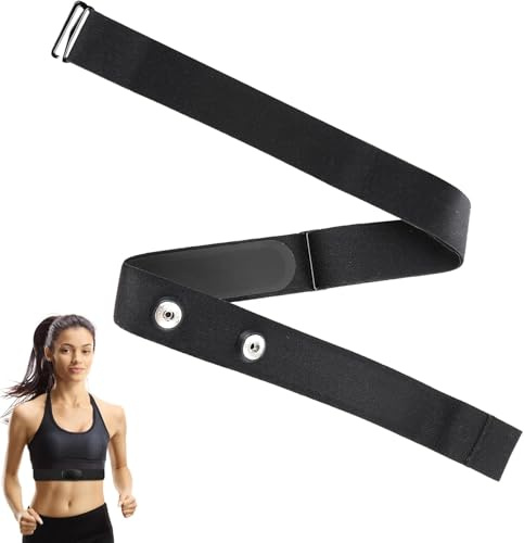Hugwish pulsometro Banda Ajustable (75 cm a 105 cm) para Bluetooth Ant+ pulsometro Compatible con Garmin, Wahoo, Polar H10 H9, Coospo, Magene, Bryton, Livlov, Sensores de Distancia de 45 mm (2)