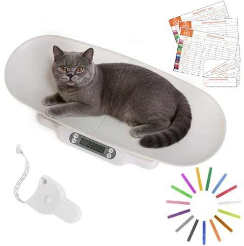 Digital Pet Scales with Detachable Tray – Accurate Baby Weighing Scales for Infants & Toddlers, Clear LCD Display, Tare & Hold Functions, Ideal Puppy Scales for Cats, Dogs, Kittens, Up to 30KG/66LB