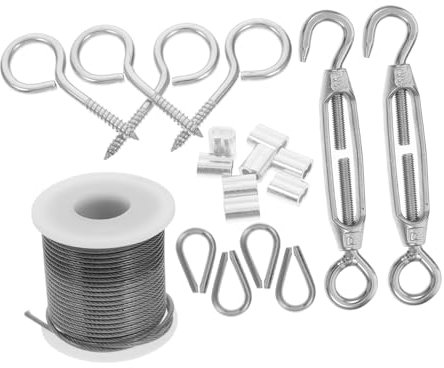 Kit Tenditore per Cavo in Acciaio Inox 304, 19 Pezzi