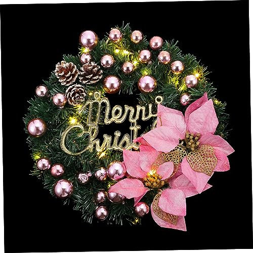 Cabilock Künstlicher Blumenkranz Für Weihnachten Hängende Dekoration Kunstkranz Mit Dekorativer Wirkung Geeignet Für Heimdekoration Und Türdeko Pflegeleicht Und Immer Frisch