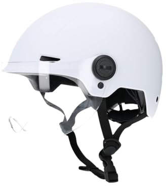 Cool Ride - Casque Urbain Trendy avec Visière et Headlock - Noir - Coque ABS Résistante - 6 Aérations - Mousses Amovibles - Norme CE en 1078 - Idéal Vélo, Trottinette, Skateboard