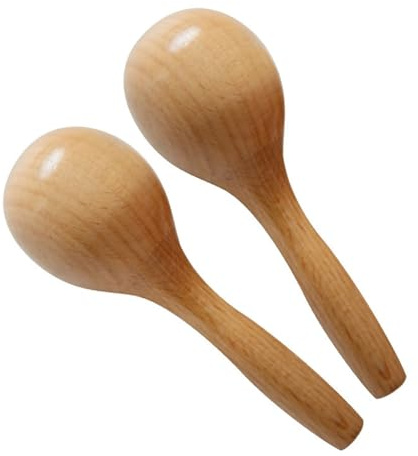 Legno Sonaglio Rumorista Maracas per Bambini Portatile Strumenti a percussione, per L'Illuminazione Musicale Bomboniere per Feste Messicane