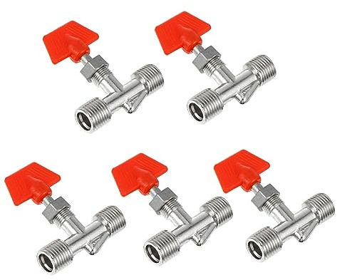 Operitacx 5pcs Air Compressor Ball Valve Thread Float Ball Quick Connector for Air Compressor Cleaning