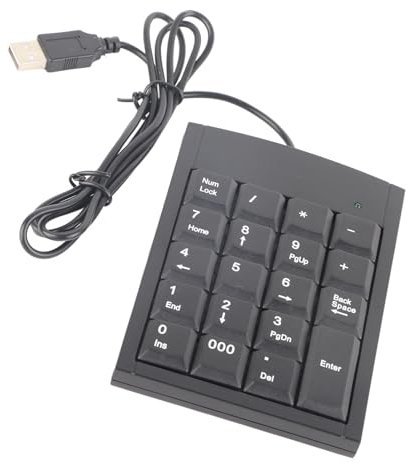 Ticfox Pavé numérique USB, mini clavier à 19 touches pour ordinateur de bureau, ordinateurs portables, pavé numérique pour comptable