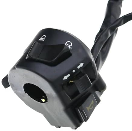 Commutateur Commande Interrupteur de commande de guidon de moto, 7/8 , 22mm, avec klaxon, clignotant, commande de faisceau haut et bas avec fil