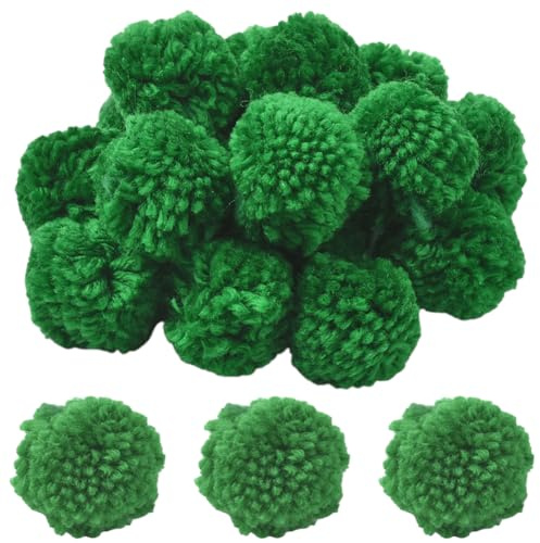 SUNNYCLUE 24 Stück 4cm Grüne Pompoms,Bälle Aus Wolle Weicher Filz Flauschig Rund Handgefertigte Dekorationen Hängende Ornamente Ball Für Heimwerker Kunsthandwerk Zuhause Party Weihnachten St. Patricks