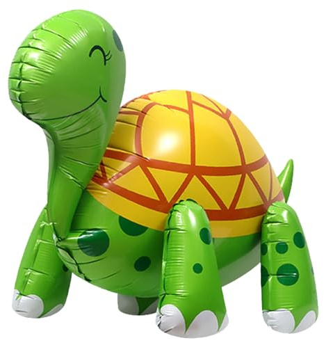 Ovanda Schildkröte Luftballon, 4D Hahnrei Folienballons Stehend,XXL Schildkröte Luftballon Helium,Blasen Sie Tiere Hoch,Kindergeburtstag Schildkröt Deko,Hahnrei Aluminiumfolie Tiere für Mädchen Jungen