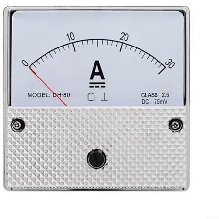 Amperometro da pannello 30A, misuratore di corrente analogica DC 0-30A, amperometro puntatore corrente CC DH-80, amperometro tester amperometrico