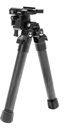 XAMOREST SBP-DP SteadyShot Kohlefaser Zweibein, Picatinny & Arca-Swiss-Doppelklemmung, 360° Schwenk & ±45° Neigungseinstellung, 3 teilige Beine Jagd Zweibein