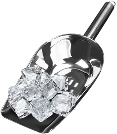 VALICLUD Paletta Ghiaccio Acciaio Inossidabile con Filtro Sessola per Cubetti e Alimenti Utensile Cucina Bar Party Manico Ergonomico Resistente e Sicura in Acciaio Alimentare