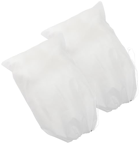 VILLCASE 2 Pezzi Copertura Piante Invernale con Coulisse e Zip Protezione Antigelo per Piante in Vaso e Arbusti Tessuto Non Tessuto Resistent Freddo Vento Sacco Coprivaso Bianco