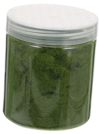 AKOOSY Kunstrasenpulver Grün 1 Flasche Nylon Moosdekor für Garten Wohnzimmer Hochzeit Selbstgemacht Landschaftsdekoration Micro Diorama Modellbau