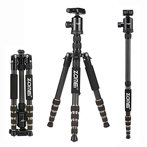 Zomei Trépied léger de Voyage pour débutant Tête sphérique pour appareils Photos ou caméscopes numériques Canon Nikon