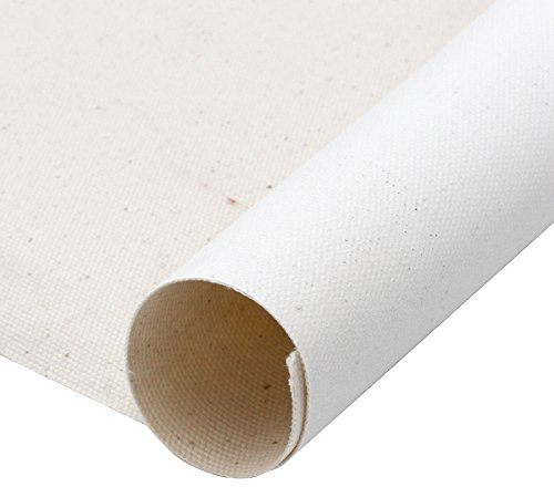 Paintersisters Premium 440 gr/m² Leinwand auf Rolle 10m x 160cm, Acryl, Öl | Robuste Leinwandrolle malfertig Gesso grundiert aus 100% Baumwolle, mittlere Struktur, sehr reißfest